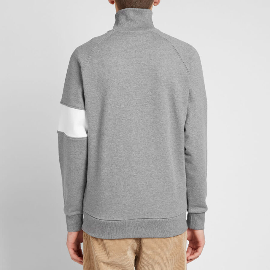 Calvin Klein Jeans Institutional Logo Quarter Zip Sweatshirt 'Grey ...