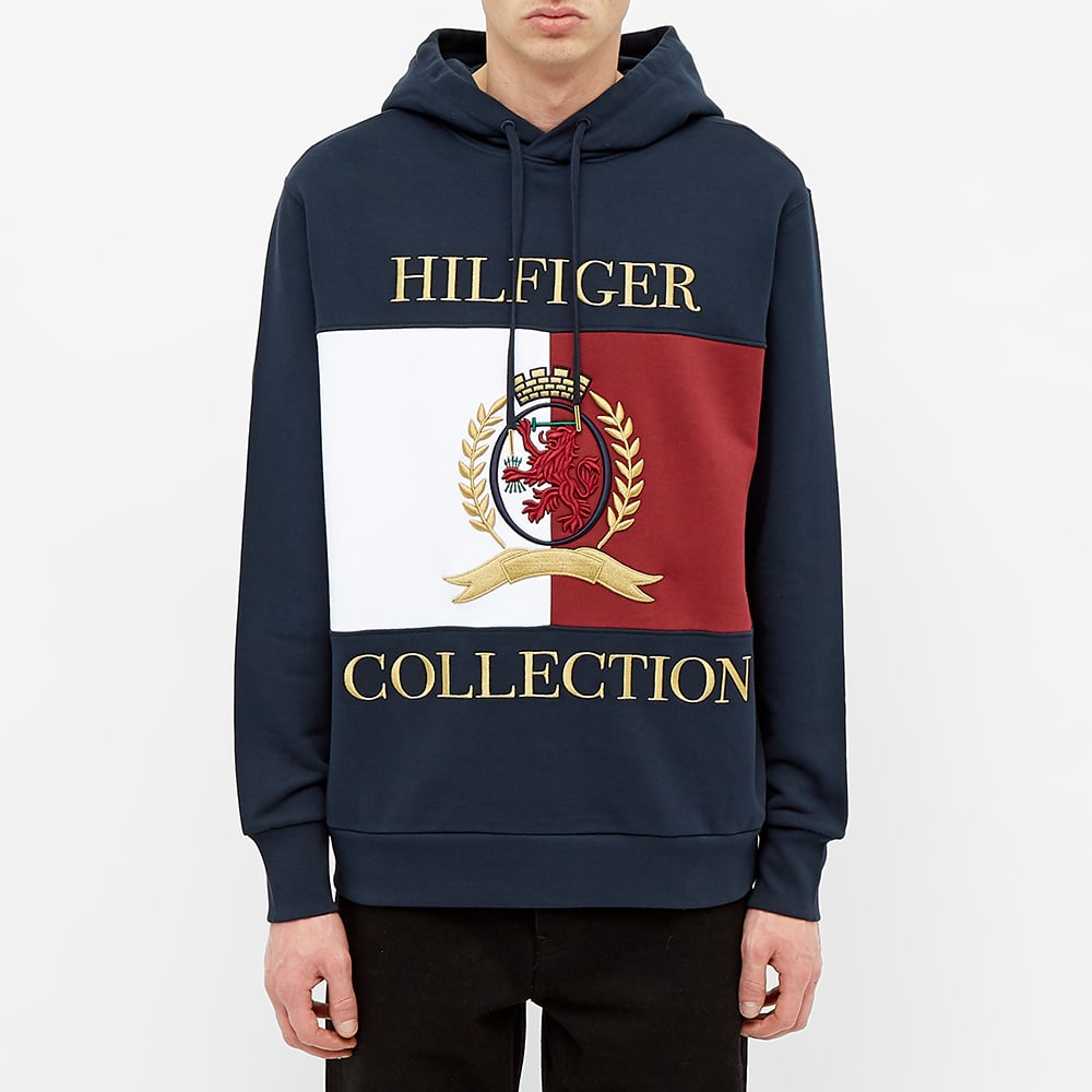 Hilfiger Collection Crest & Flag Hoody 'Navy' | MRSORTED