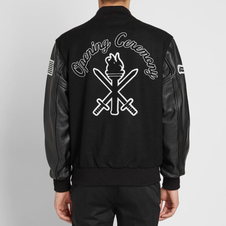 Opening ceremony clearance long varsity jacket