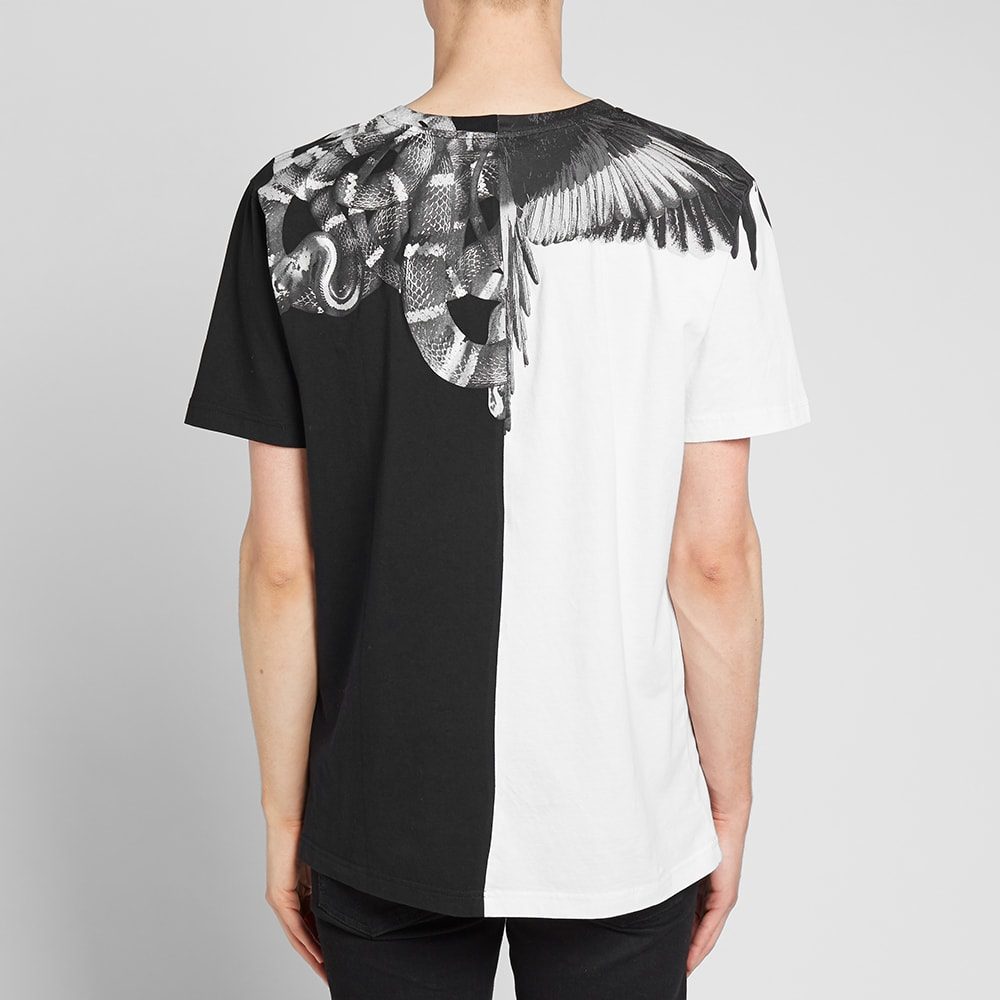Marcelo Burlon Snakes & Wings T-Shirt 'Black & Silver'