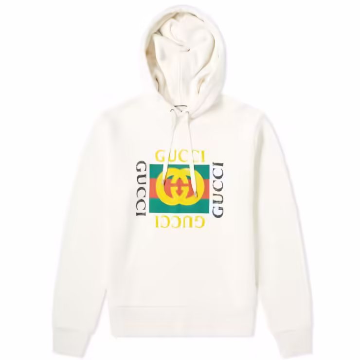 Gucci Vintage Fake Logo Hoody 'White'