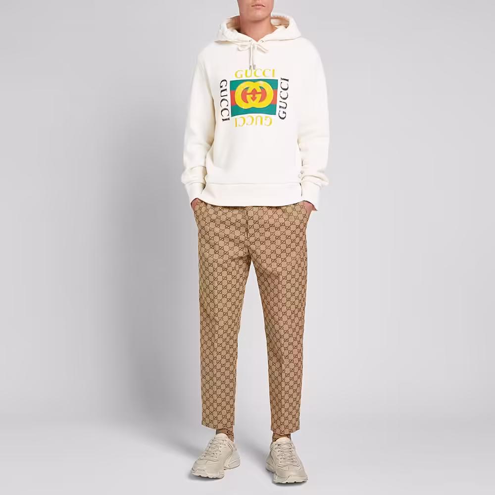 Gucci Vintage Fake Logo Hoody 'White'