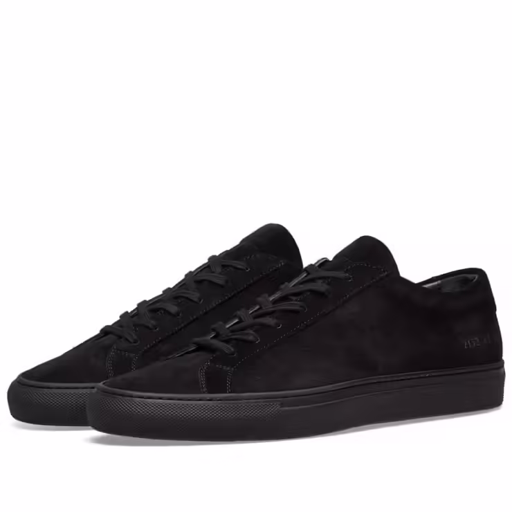 Common Projects Achilles Low Suede Sneakers in Black