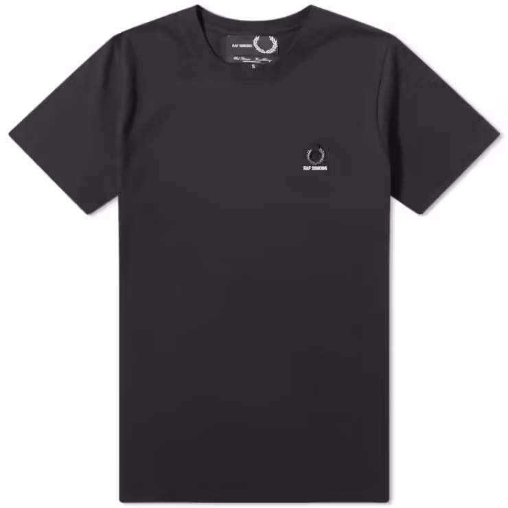 Fred Perry x Raf Simons Laurel Wreath T-Shirt in Black