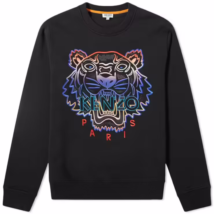 Kenzo Embroidered Tiger Crewneck Sweatshirt in Black
