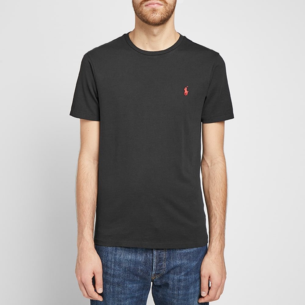 15 07 2019 poloralphlauren customfittee black 710680785001 aj m1 jpg Polo Ralph Lauren Custom Fit T-Shirt in Black