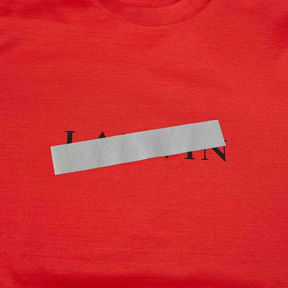 ezgif 1 35f0c00c50b2 jpg Lanvin Bar Logo T-Shirt in Scarlet Red
