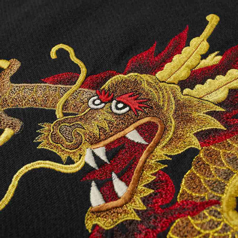 Maharishi Sun Dragon Embroidered Sweatshirt 'Black Gold' | MRSORTED