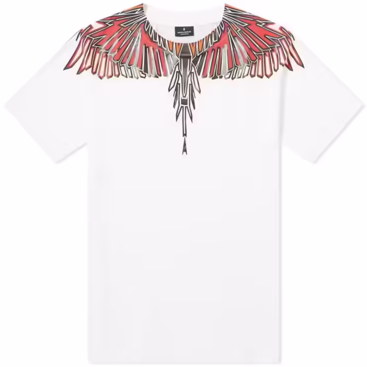 Marcelo Burlon Geometric Wings T-Shirt in White