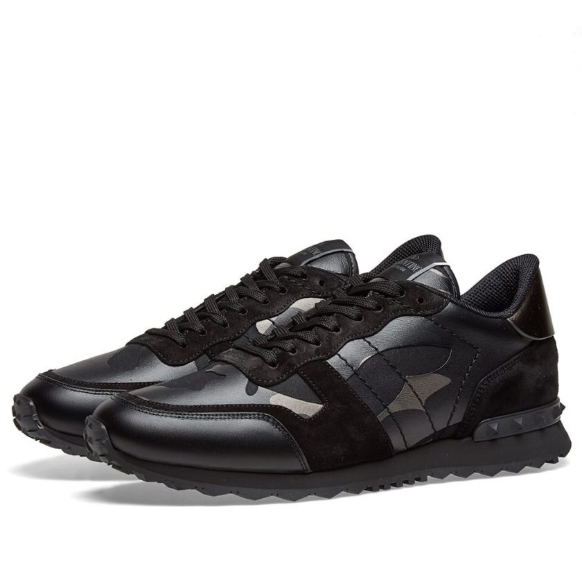 Valentino Rockrunner Sneakers 'Metallic Black' | MRSORTED