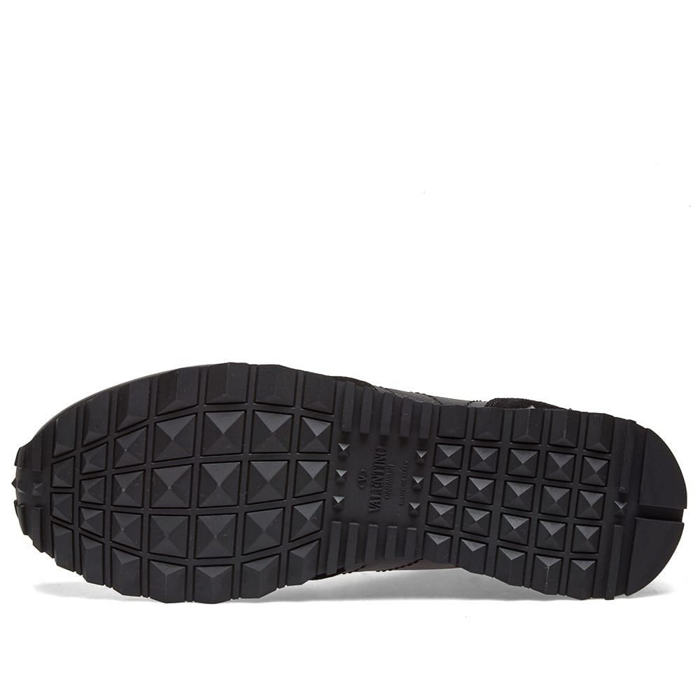 Valentino Metallic Rockrunner Sneakers in Black