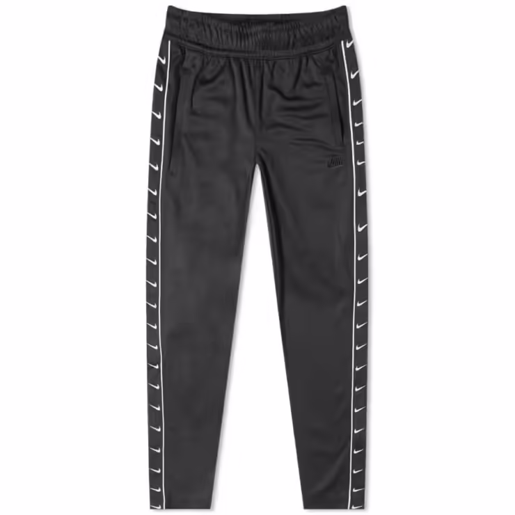Nike Poly Taped Trackpants in Black and White