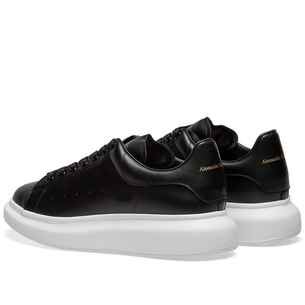 Alexander McQueen Wedge Sole Sneakers Black and White