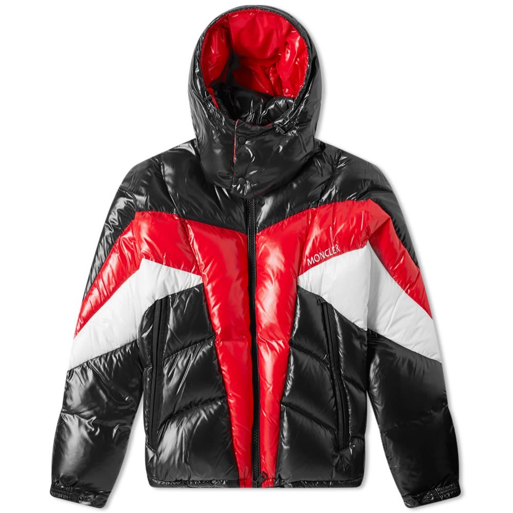 moncler jacket black and red