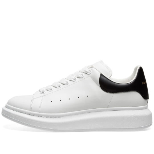 Alexander McQueen Wedge Sole Sneakers 'White & Black' | MRSORTED