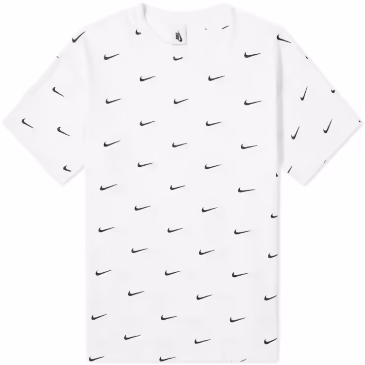 Nike NRG Embroidered Swoosh T-Shirt in White