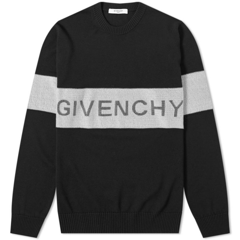 Givenchy Transparent Logo Knitted Crewneck 'Black' | MRSORTED