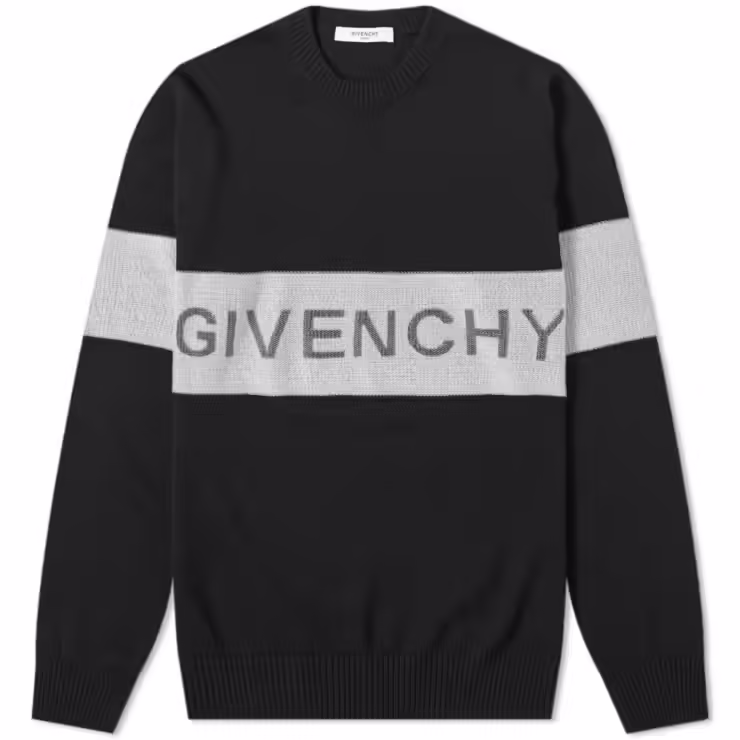 Givenchy Transparent Logo Knit Sweater 'Black'