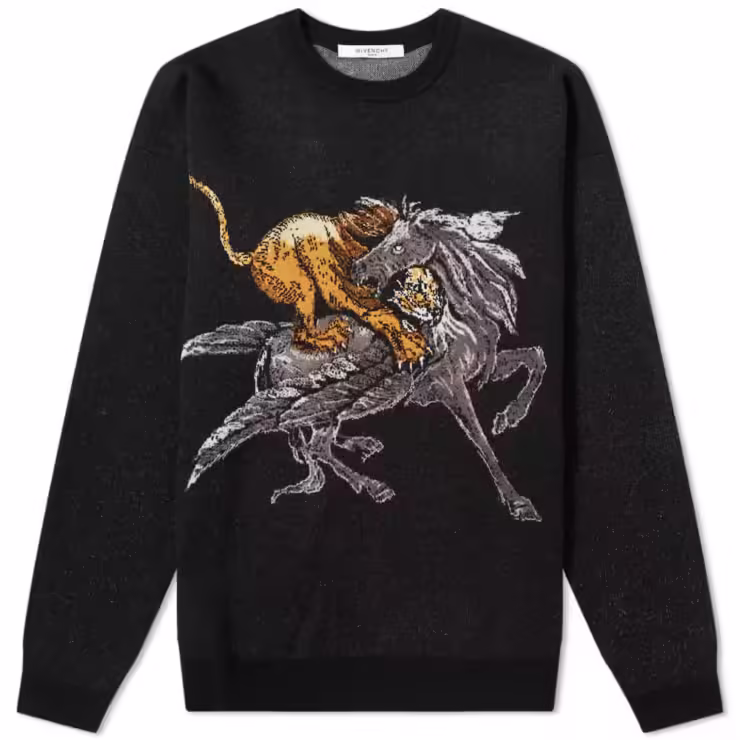 Givenchy Lion & Pegasus Battle Knit Sweater 'Black'