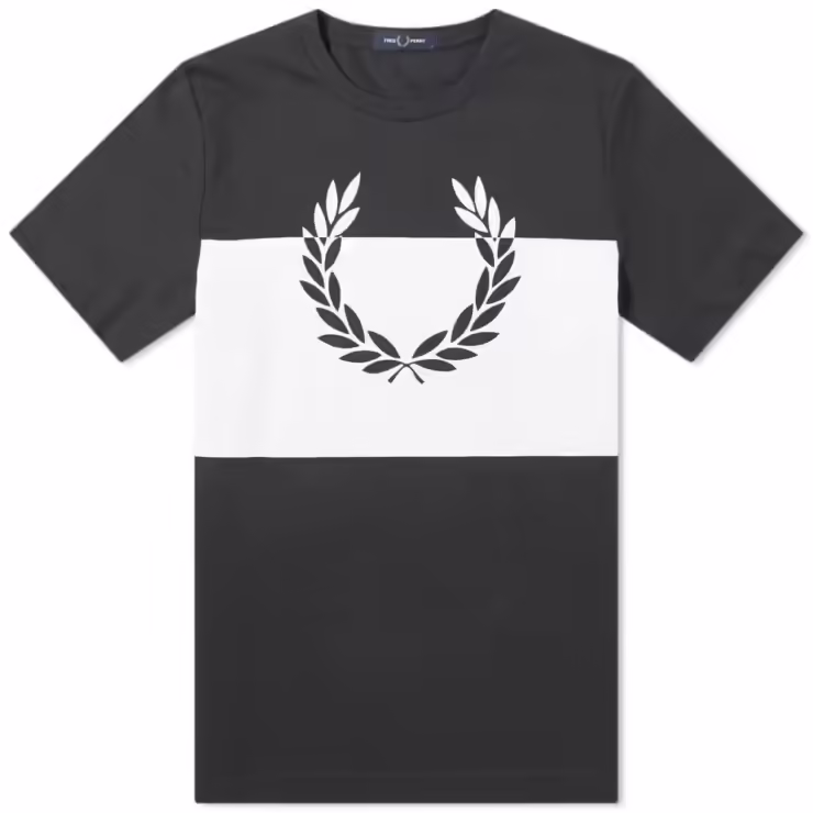 Fred Perry Printed Laurel T-Shirt 'Black'