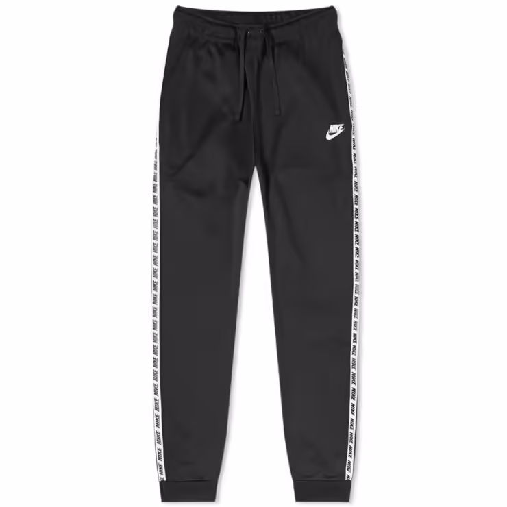 Nike Repeat Poly Track Pants in Black and White