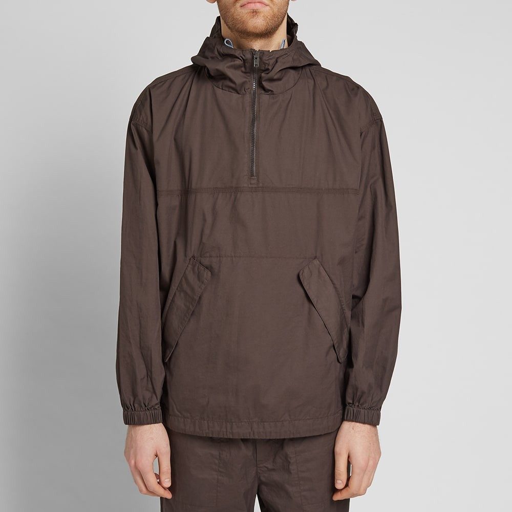 18 01 2019 woodwood laszlopopoverjacket darkgrey 11915101 5183 dgy gh m1 jpg Wood Wood Laszlo Popover Anorak Windbreaker Jacket in Brown