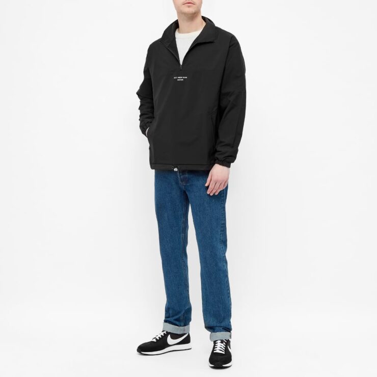 Drôle de Monsieur NFPM Half-Zip Anorak Jacket 'Black' | MRSORTED