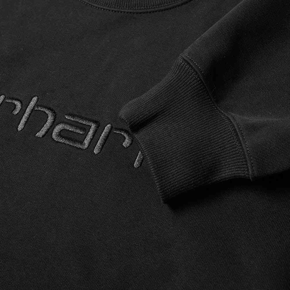ezgif 4 6d97e0e079fb jpg Carhartt Logo Crewneck Sweater in Black