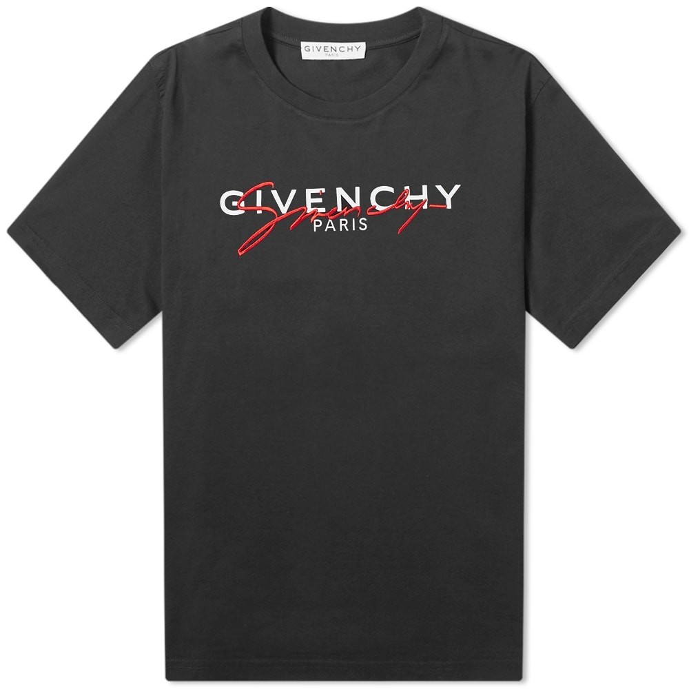 Givenchy Signature Logo T-Shirt 'Black & Red' | MRSORTED
