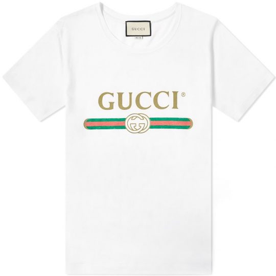 Gucci Fake Logo T-Shirt 'White' | MRSORTED