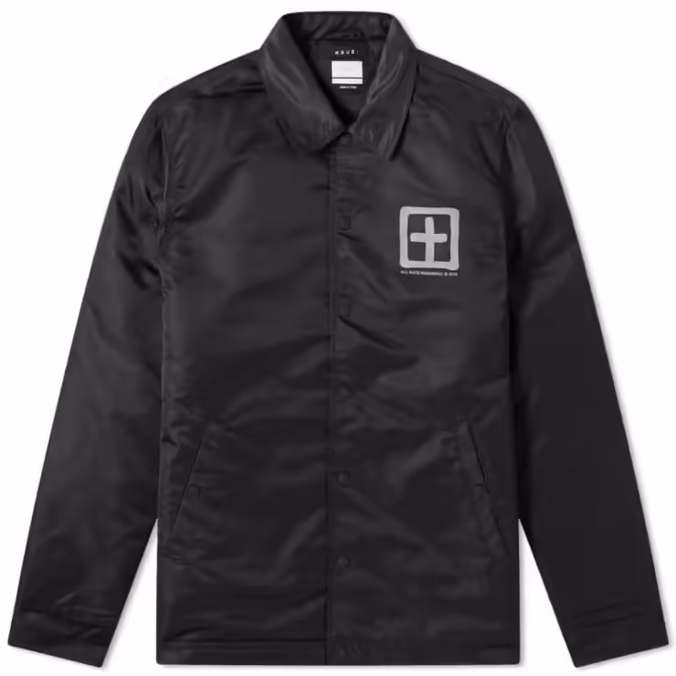 Ksubi Sign of the Times Coach Jacket in Black