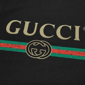 Gucci Fake Logo T-Shirt 'Black' | MRSORTED