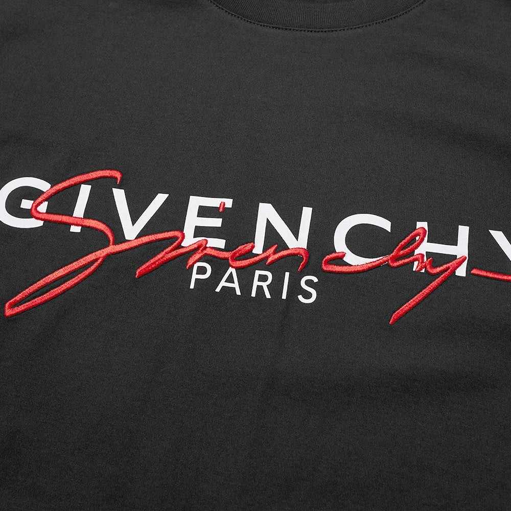 Givenchy Signature Logo T-Shirt 'Black & Red' | MRSORTED