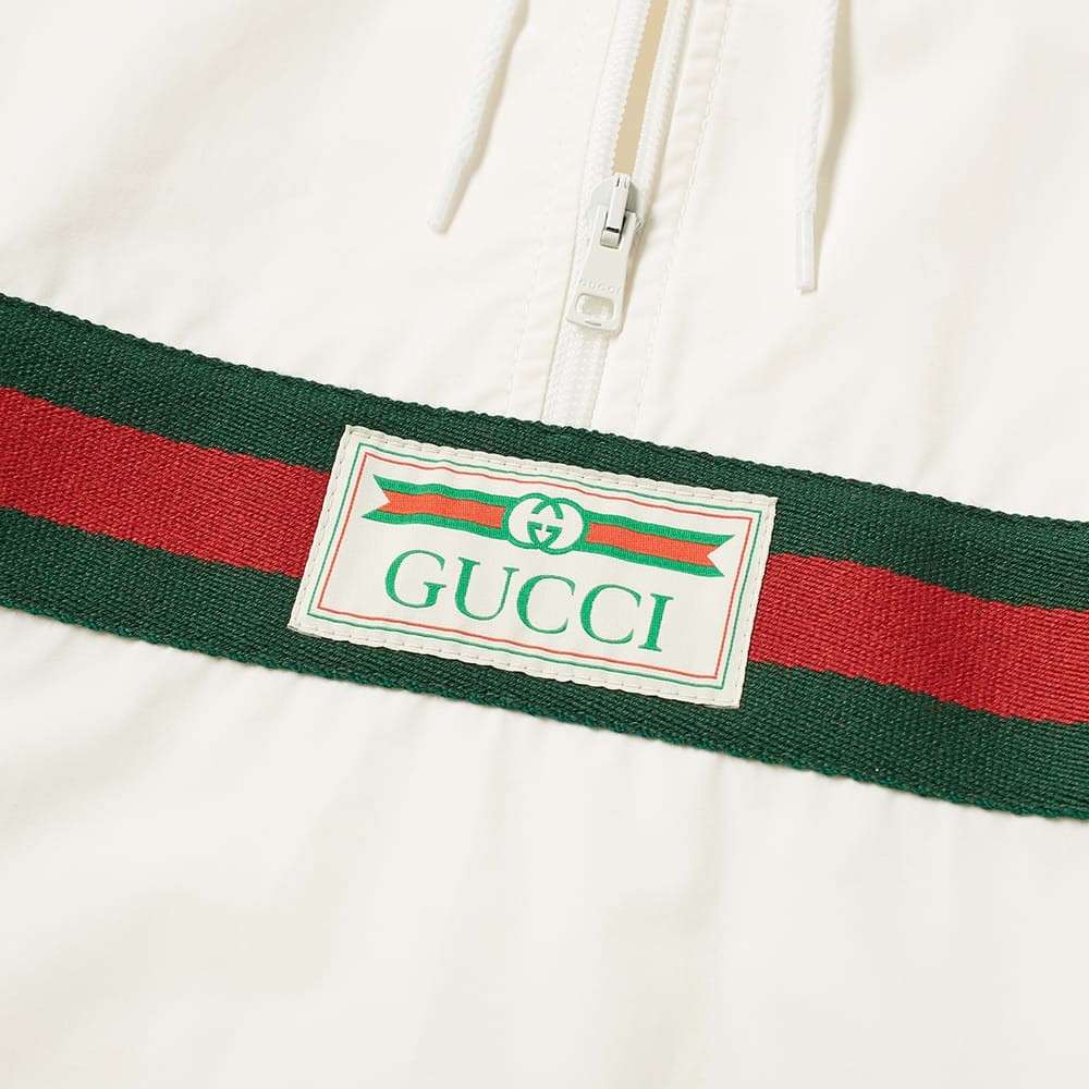 Gucci GRG Stripe & Vintage Smock Windbreaker 'White' | MRSORTED