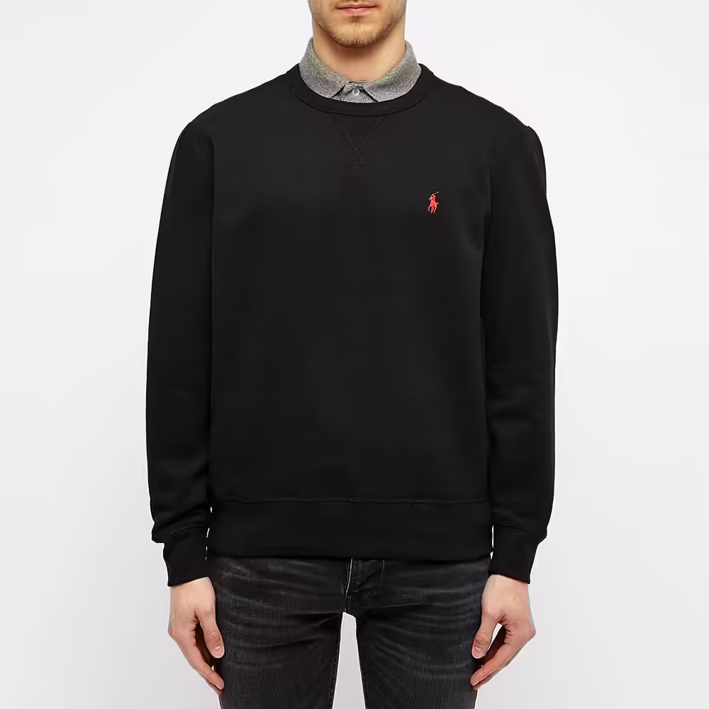 02 11 2019 poloralphlauren vintagefleececrewsweat poloblack 710766772001 mb m1 jpg Polo Ralph Lauren Vintage Fleece Crewneck Sweatshirt 'Black'