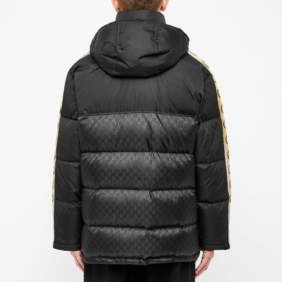 Gucci GG Monogram Taped Sleeve Jacket 'Black'