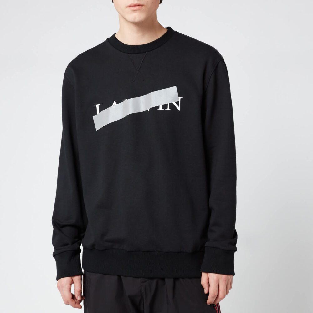 12092884 1824679467344048 jpg Lanvin Bar Logo Crewneck Sweatshirt in Black