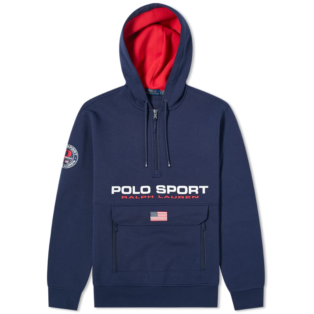 Polo Sport Half-Zip Pocket Hoody 'Navy' | MRSORTED