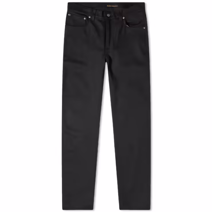 Nudie Lean Dean Tapered Jeans 'Dry Ever Black'