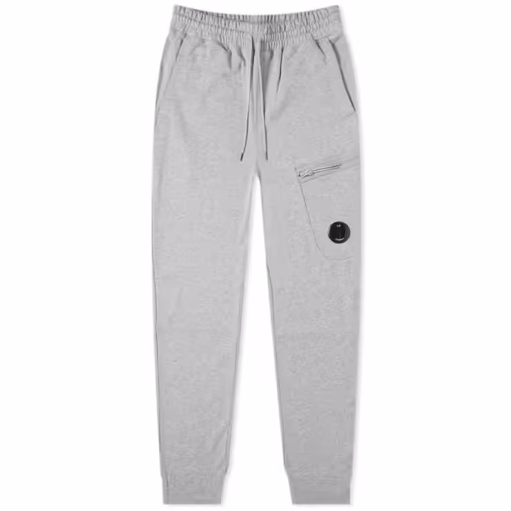 C.P. Company Diagonal Fleece Pocket Lens Zip Sweatpants 'Grey'