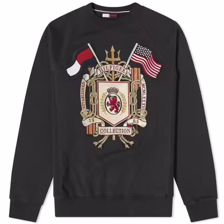 Hilfiger Collection Coat of Arms Sweatshirt 'Jet Black'
