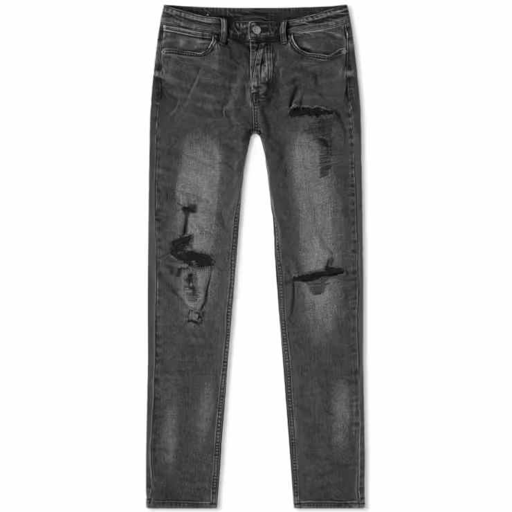 Ksubi Van Winkle Angst Dymo Trashed Skinny Jeans 'Black'