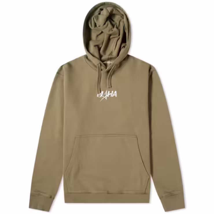 Maharishi Maha Embroidered Logo Organic Hoody 'Olive'