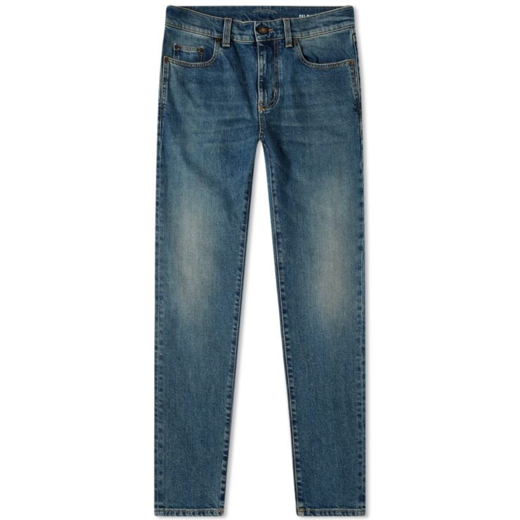Saint Laurent Skinny Low Waist Jeans 'Deep Blue Vintage' | MRSORTED