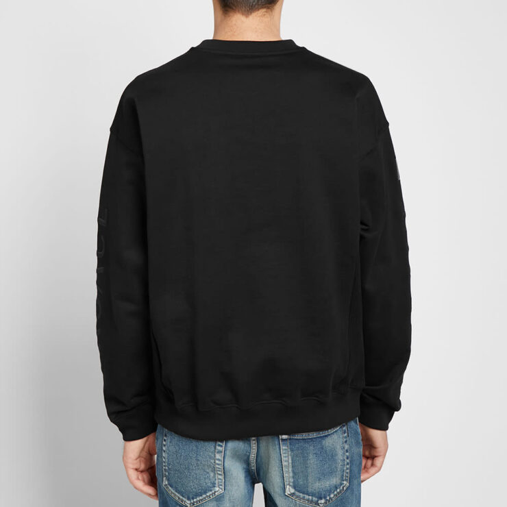 Versace Multi Logo Embroidered Crewneck Sweatshirt 'Black' | MRSORTED