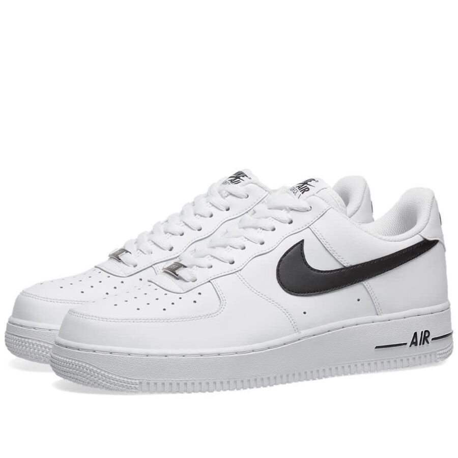 nike air force 1 white with black check