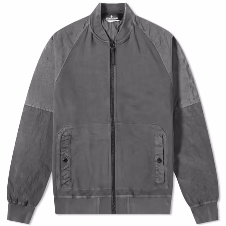 Stone Island Shadow Project Pique Fleece Bomber Jacket 'Grey'