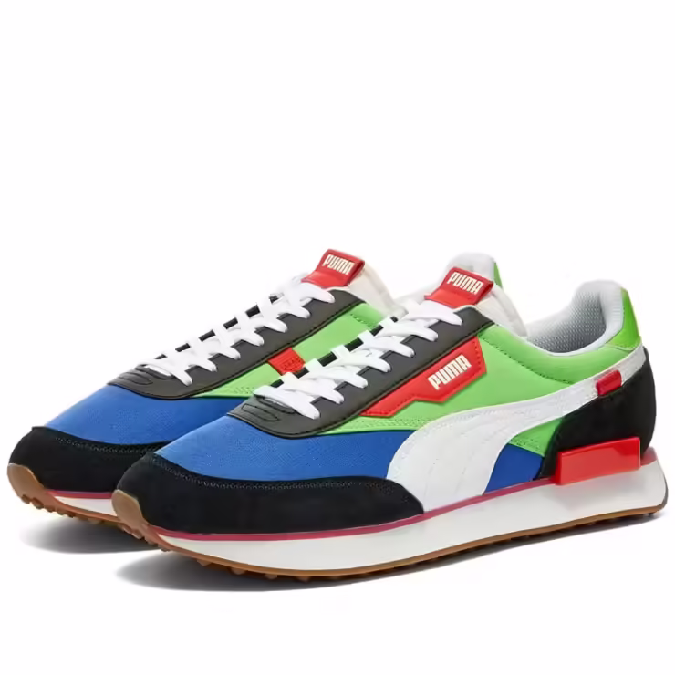 Puma Rider Play On Trainers 'Black & Fluo Green'