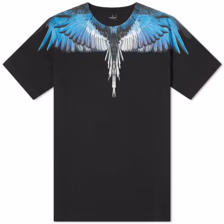 Marcelo Burlon Wings Shoulder T-Shirt 'Black & Blue'