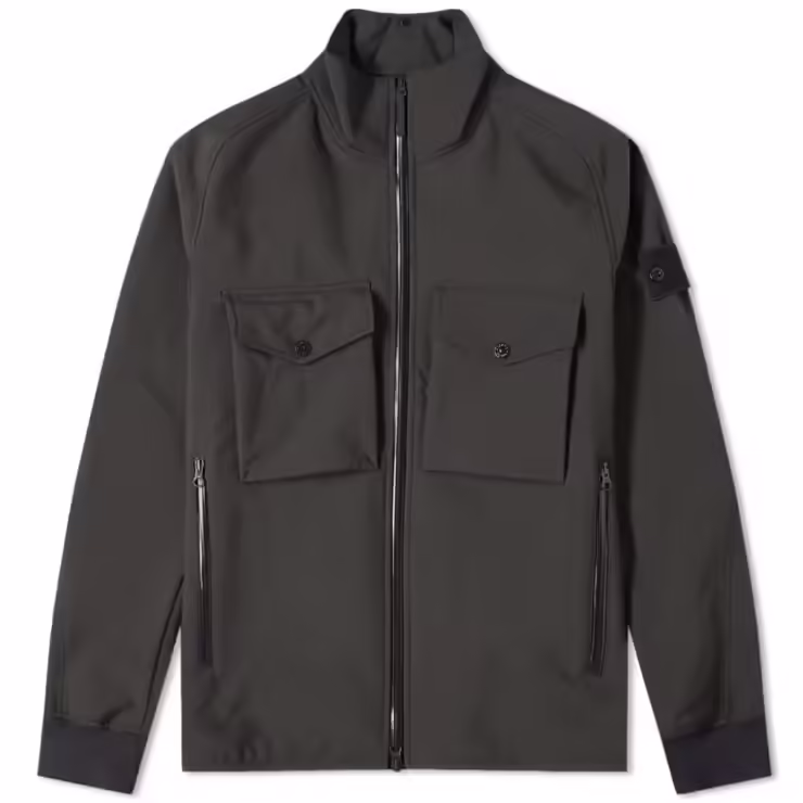 Stone Island Ghost Piece Pocket Zip Jacket 'Black'
